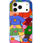 Electric Blue Pals iPhone 17 Pro Case