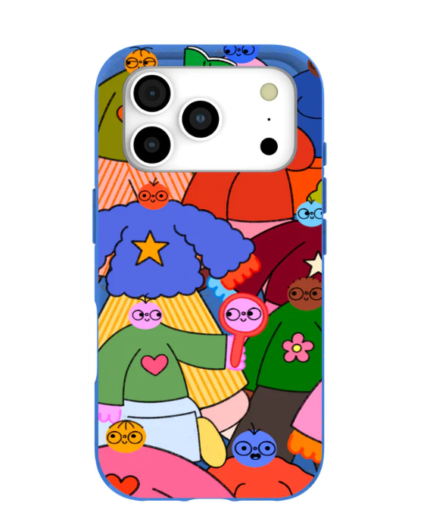 Electric Blue Pals iPhone 17 Pro Case